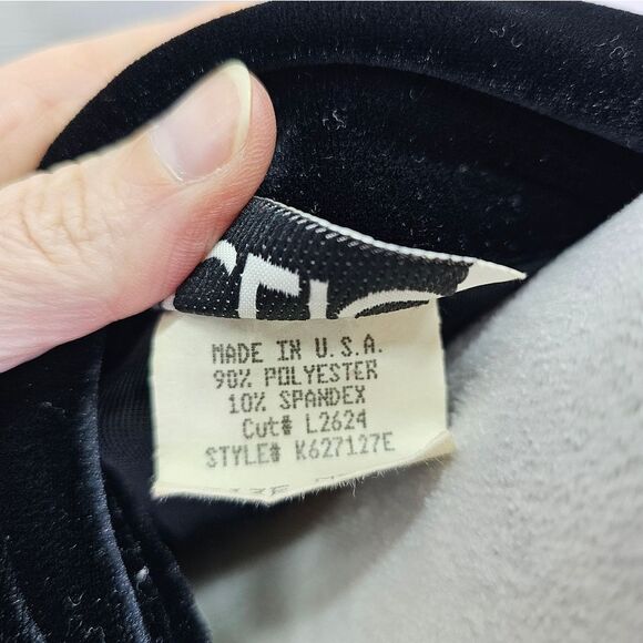 CLIO Black Vintage Velour Rose Button Down Shirt Size Medium - Picture 6 of 9